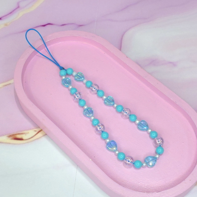 Strap Corazones celeste tornasol