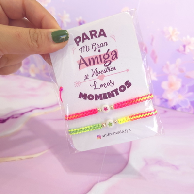 Pulseras para compartir fluor