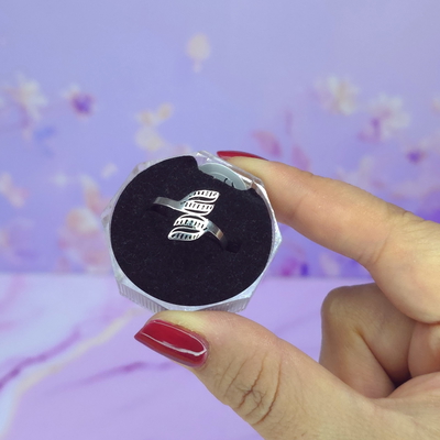 Anillos hoja doble cruzada AQ