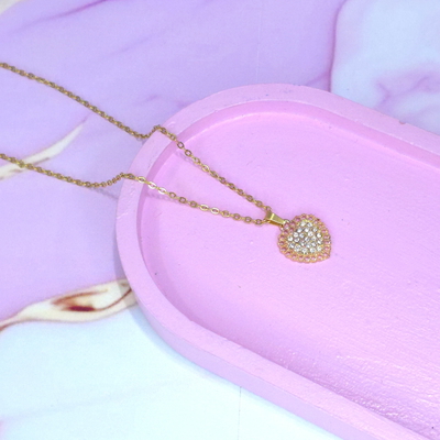 Collar Corazon stras AD
