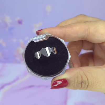 Anillos 3 corazones lisos AQ