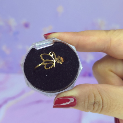 Anillo Mariposa calada flor AD