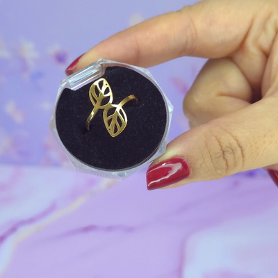 Anillo hojas cruzadas AD