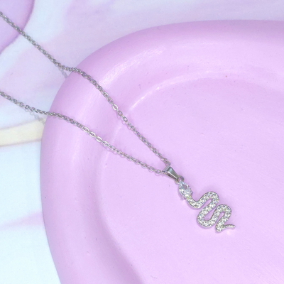 Collar Serpiente circonias AQ