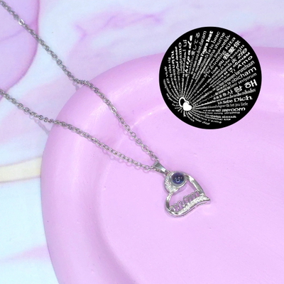 Collar TE AMO en 1000 idiomas Mom AQ