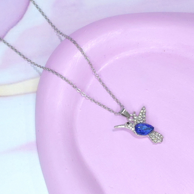 Collar colibrí azul AQ