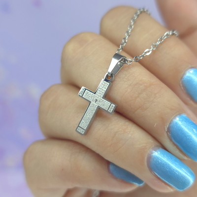 Collar Cruz Padre nuestro AQ