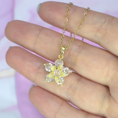 Collar Giratorio Flor doble AD