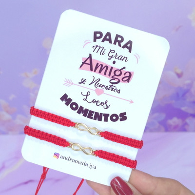 Pulsera roja infinito x2