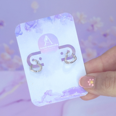 Aros corazon S con micropavé AQ