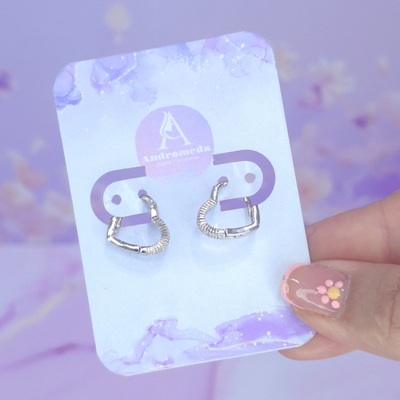 Aros corazon M con micropavé AQ