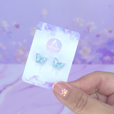 Aros pasante mariposa tuquesa tornasol AQ
