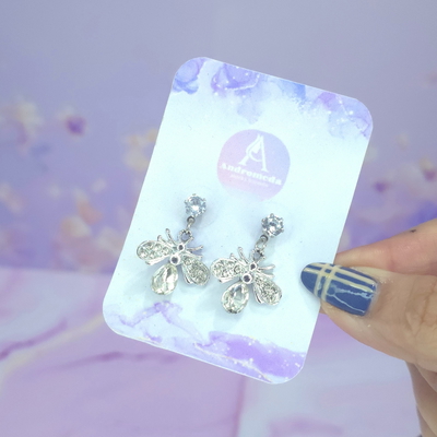 Aros pasante libélula multicristal AQ