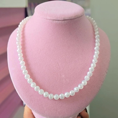 Collar perlas blancas 6mm 