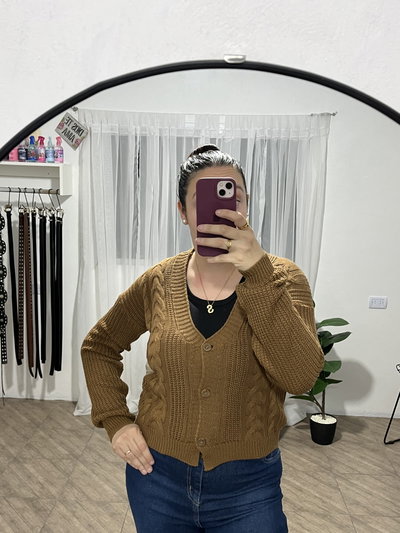 Cardigan Lupe mostaza