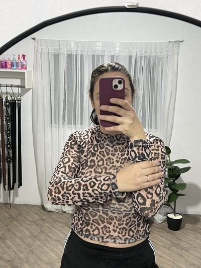 Polera tul print
