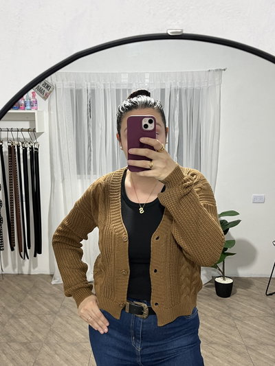 Cardigan Lupe mostaza