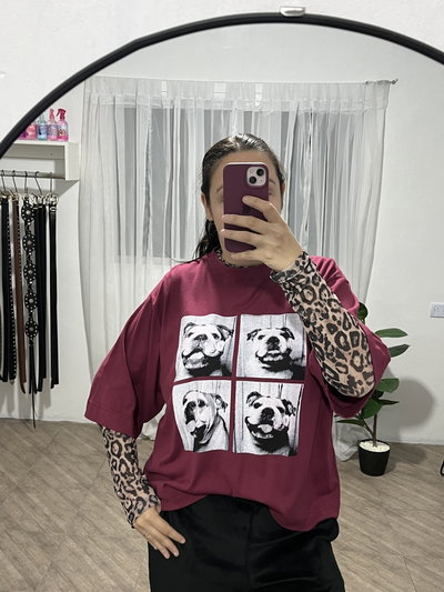 Remera Bull bordo