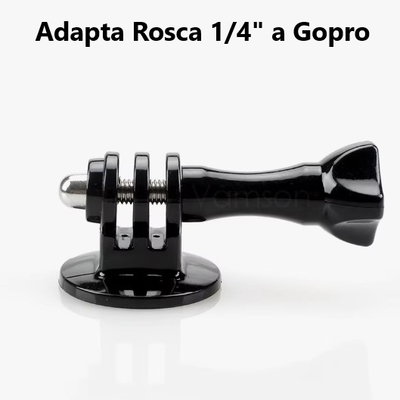 Adaptador Rosca 1/4" a Gopro con tornillo - Plástico