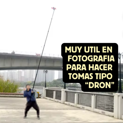 Palo Selfie 5 metros - Carbono - Rosca 1/4" universal