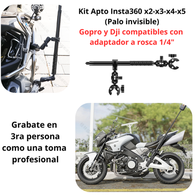 Kit Moto: Palo Selfie 2 Metros con Doble Pinza