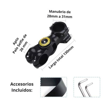Soporte 120° de Palo Selfie para Moto/bici