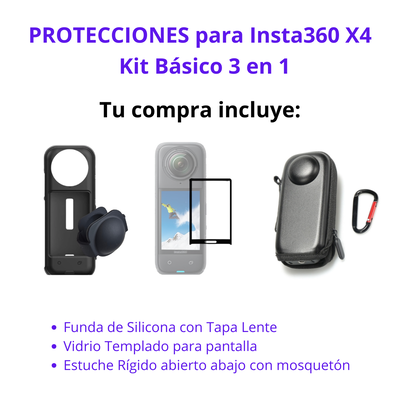 Kit Básico 3 en 1 Protecciones para Insta360 X4