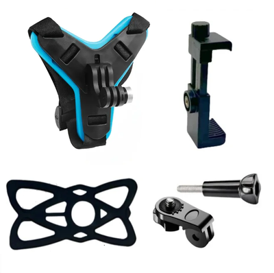 Mentonera Soporte De Celular/gopro Para Casco