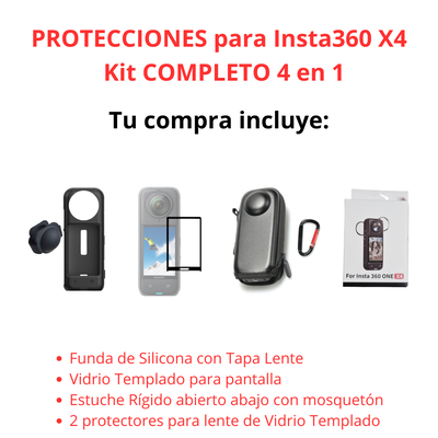 Kit Completo 4 en 1 Protecciones para Insta360 X4