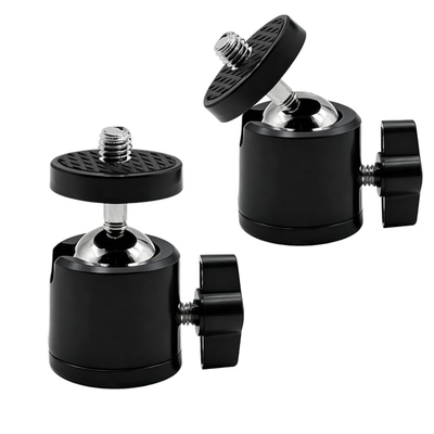 Rotula Cabezal bola giratorio 360° Rosca 1/4" - Cámaras/Aro