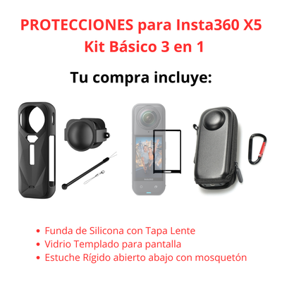 Kit Básico 3 en 1 Protecciones para Insta360 X5