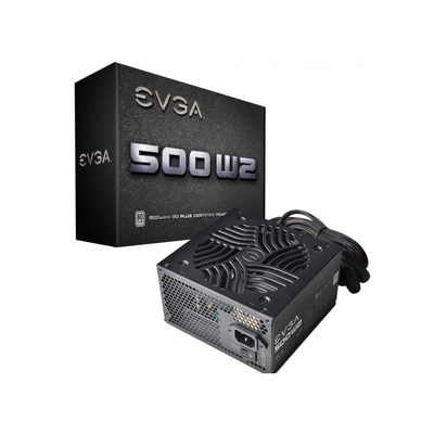 FUENTE GAMER EVGA 500W W2 80 PLUS