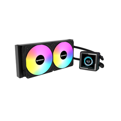 WATER COOLER CPU RAIDMAX LM240 RGB LCD DISPLAY BLACK