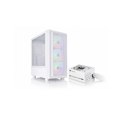 Gabinete c/fuente Thermaltake S200 + 750w 80 Plus Gold (White Edition)