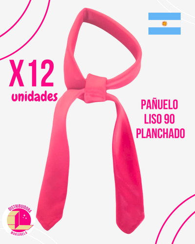 Pañuelo Liso 90 cm planchado - Pack x12 unidades
