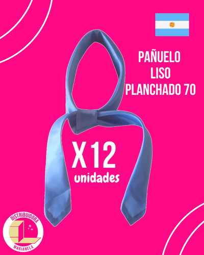 Pañuelo Liso 70 cm planchado - Pack x12 unidades