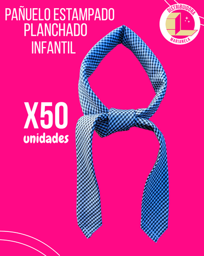 Pañuelo Estampado planchado Infantil - Pack x50 unidades