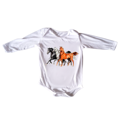 Body bebe diseños caballos