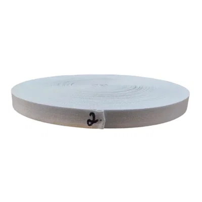 ELASTICO DE POLIESTER BLANCO 20 MM X 25 MTS