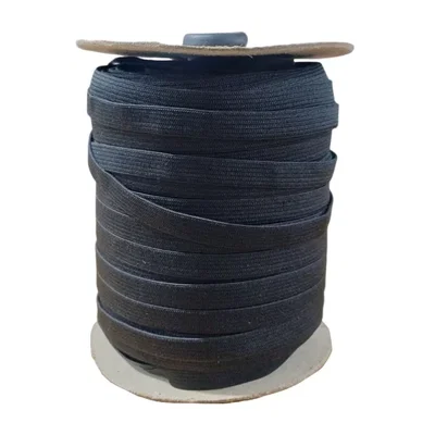 ELÁSTICO DE POLIESTER NEGRO 10 MM X 100 METROS
