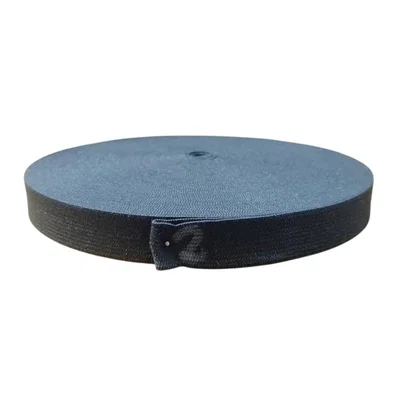 ELASTICO DE POLIESTER NEGRO 20 MM X 25 MTS