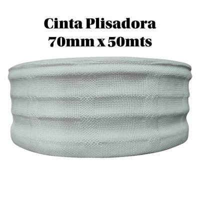 CINTA PLISADORA ANCHA 70 mm x 50 metros.