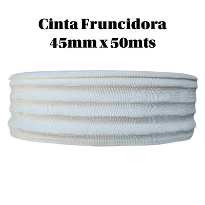 CINTA FRUNCIDORA ANGOSTA 45mm x 50 metros