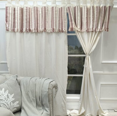 Cortinas madraz con faldón rustico