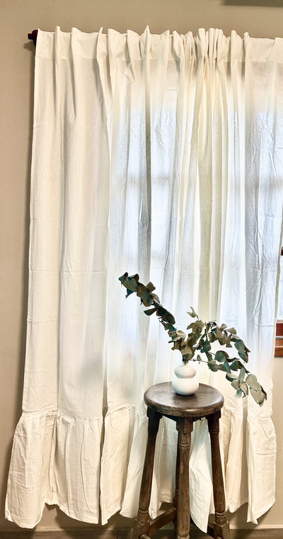Cortinas de tusor con volados