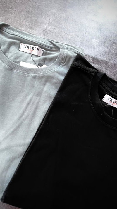 Remera Basica Regular Valker Negra