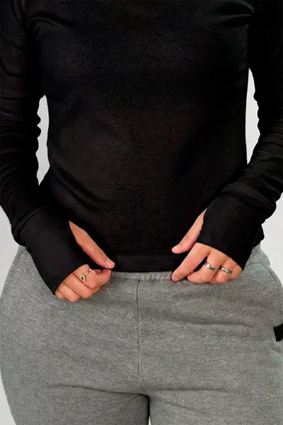 Remera manga larga COZY Ocn negro 