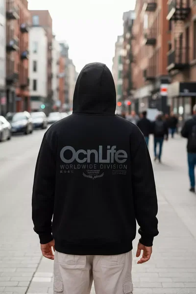 Buzo Ocn Canguro Original Negro