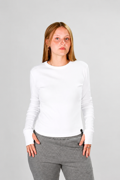 Remera manga larga COZY Ocn blanca