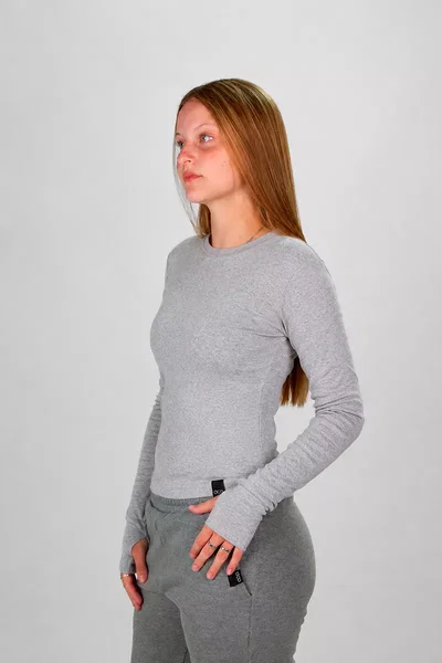 Remera manga larga COZY Ocn gris melange
